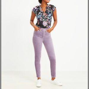 NWT- LOFT The Skinny High Rise 30 (10) velvet/velour jeans